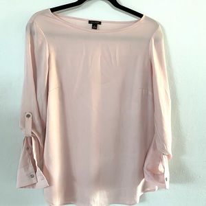 Ann Taylor baby pink blouse size S